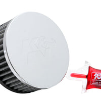 K&N Engineering Universal Chrome Filter 2 1/2 inch O/S FLG / 4 OD / Height - Air Filters