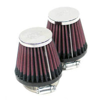 K&N Engineering Universal Chrome Filter 2.25in Flange / 3.5in Base / 2in Top / 4in Height - 2 Per Box - Air Filters