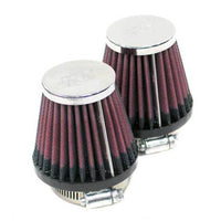 K&N Engineering Universal Chrome Filter 2.25in Flange / 3.5in Base / 2in Top / 4in Height - 2 Per Box - Air Filters