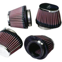K&N Engineering Universal Chrome Oval Tapered Filter 2.125inFlgID x 4inBOL 3inBOW 3inTOL 2inTOW 2.75inH - Air Filters
