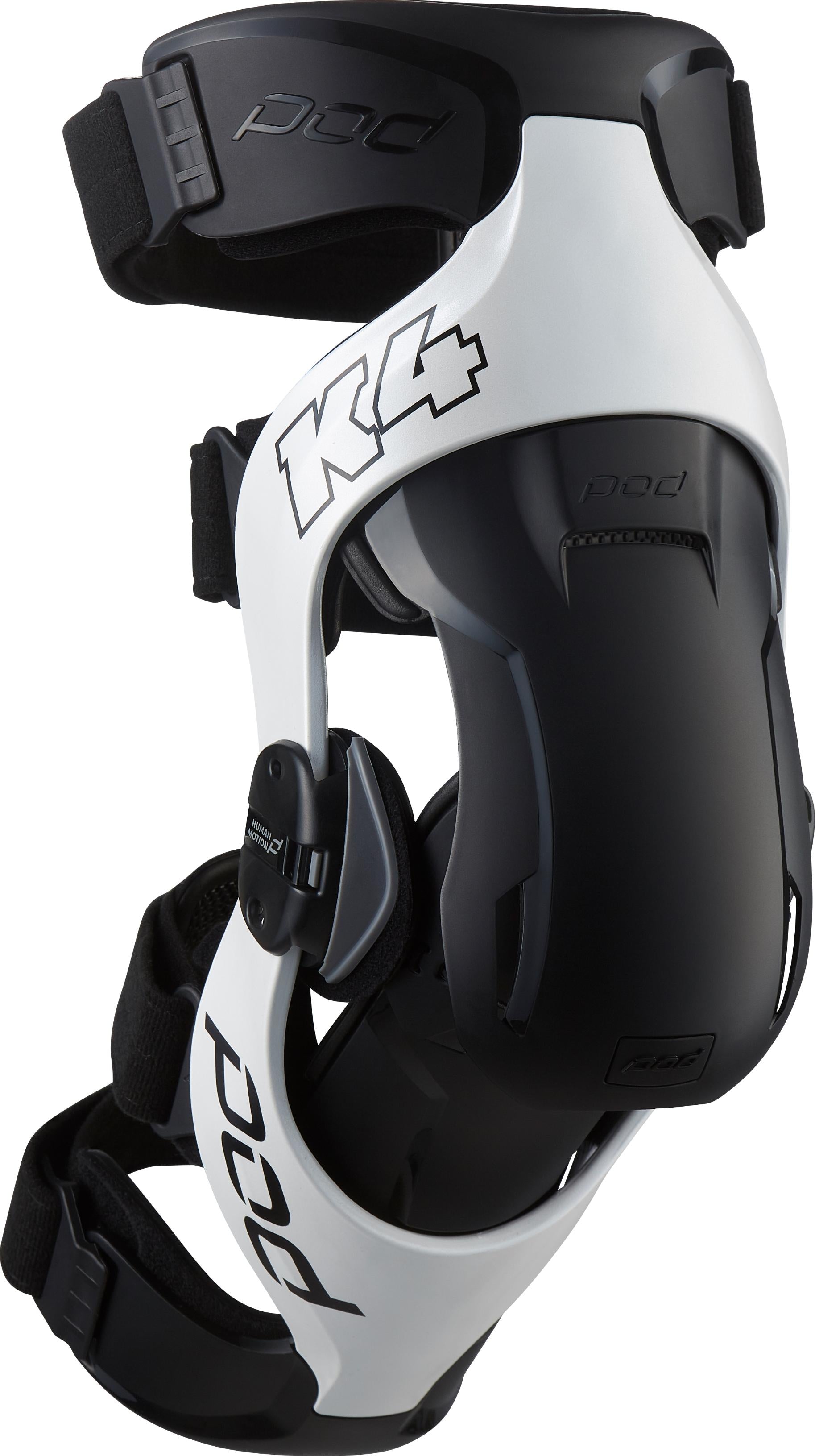Pod K4 V2.0 Knee Brace (pr) Graphite/black 3x+ - White/Black / Medium - Large - Apparel Collection