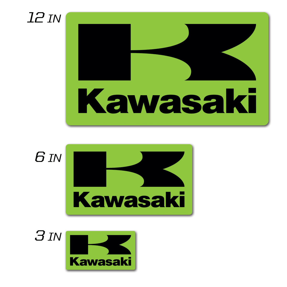 D-cor Kawasaki Icon Decal 3’’ Squared - Street Collection