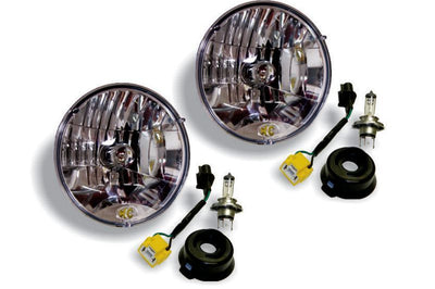 KC HiLiTES 07-18 Jeep JK H4 Headlight Conversion Kit - DOT Apprv./Incl. H13 to Connectors (Pair) - Lights