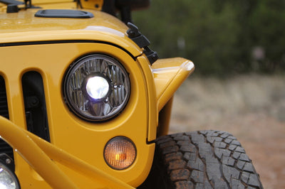 KC HiLiTES 07-18 Jeep JK (Not for Rubicon/Sahara) 7in. Gravity LED Pro DOT Headlight (Pair Pack Sys) - Lights