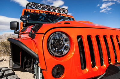 KC HiLiTES 07-18 Jeep JK (Not for Rubicon/Sahara) 7in. Gravity LED Pro DOT Headlight (Pair Pack Sys) - Lights