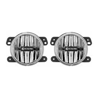 KC HiLiTES 10-18 Jeep JK 4in. Gravity G4 LED Light 10w SAE/ECE Clear Fog Beam (Pair Pack System) - Lights