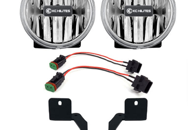 KC HiLiTES 18-23 Jeep JL/JT 4in. Gravity G4 LED Light 10w SAE/ECE Clear Fog Beam (Pair Pack System) - Lights