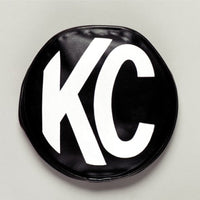 KC HiLiTES 6in. Round Soft Cover (Pair) - Black w/White Logo - Lights