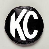 KC HiLiTES 6in. Round Soft Cover (Pair) - Black w/White Logo - Lights