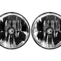 KC HiLiTES 97-06 Jeep TJ/Univ. 7in. Gravity LED H4 DOT Approved Replac. Headlight (Pair Pack System) - Lights
