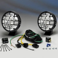 KC HiLiTES Apollo Pro 5in. Halogen Light 55w Fog Beam (Pair Pack System) - Black - Lights