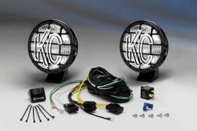 KC HiLiTES Apollo Pro 5in. Halogen Light 55w Fog Beam (Pair Pack System) - Black - Lights