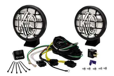 KC HiLiTES Apollo Pro 5in. Halogen Light 55w Spot Beam (Pair Pack System) - Black - Lights