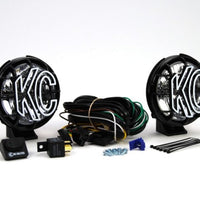 KC HiLiTES Apollo Pro 5in. Halogen Light 55w Spread Beam (Pair Pack System) - Black - Lights