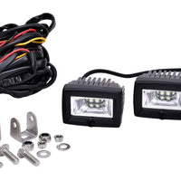 KC HiLiTES C-Series 2in. C2 LED Light 20w Area Flood Beam (Pair Pack System) - Black - Lights