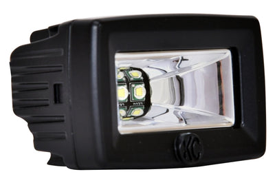 KC HiLiTES C-Series 2in. C2 LED Light 20w Area Flood Beam (Single) - Black - Lights