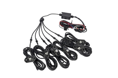 KC HiLiTES C-Series RGB LED Rock Light Kit (Incl. Wiring) - Set of 6 - Lights