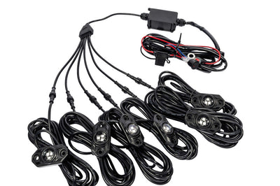 KC HiLiTES C-Series RGB LED Rock Light Kit (Incl. Wiring) - Set of 6 - Lights
