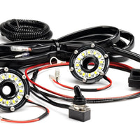 KC HiLiTES Cyclone 2in. LED Universal Under Hood Lighting Kit (Incl. 2 Lights/Switch/Wiring) - Lights