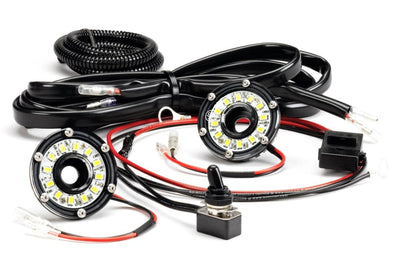 KC HiLiTES Cyclone 2in. LED Universal Under Hood Lighting Kit (Incl. 2 Lights/Switch/Wiring) - Lights