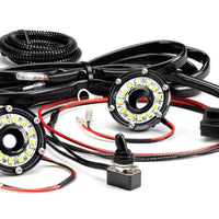 KC HiLiTES Cyclone 2in. LED Universal Under Hood Lighting Kit (Incl. 2 Lights/Switch/Wiring) - Lights