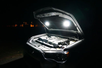 KC HiLiTES Cyclone 2in. LED Universal Under Hood Lighting Kit (Incl. 2 Lights/Switch/Wiring) - Lights