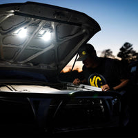 KC HiLiTES Cyclone 2in. LED Universal Under Hood Lighting Kit (Incl. 2 Lights/Switch/Wiring) - Lights
