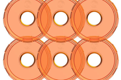 KC HiLiTES Cyclone V2 LED - Replacement Lens - Amber - 6-PK - Lights