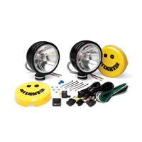 KC HiLiTES Daylighter 6in. Halogen Light 100w Spread Beam (Pair Pack System) - Black SS - Lights