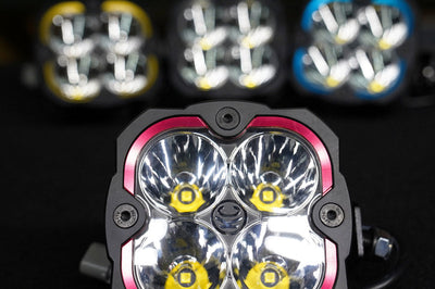 KC HiLiTES FLEX ERA 4 Color Bezel Ring Red (ea) - Lights