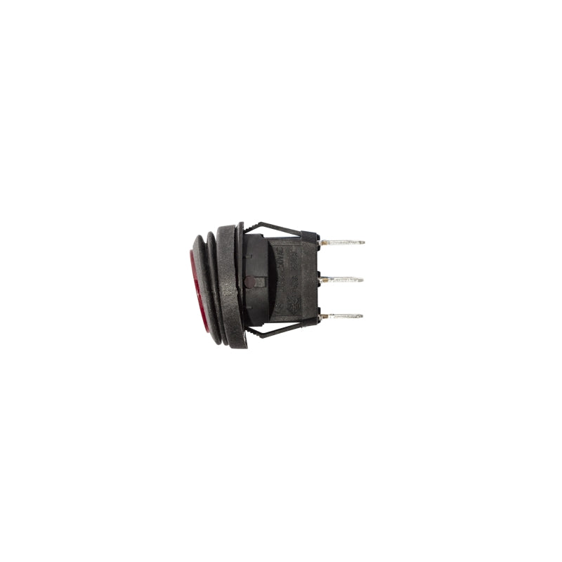 KC HiLiTES Illuminated LED 10A Round Rocker Light Switch - Red - Lights