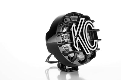 KC HiLiTES Rally 400 4in. Round Halogen Light 55w Spread Beam (Single) - Black - Lights