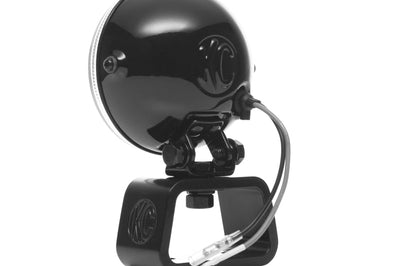 KC HiLiTES Rally 400 4in. Round Halogen Light 55w Spread Beam (Pair Pack System) - Black - Lights