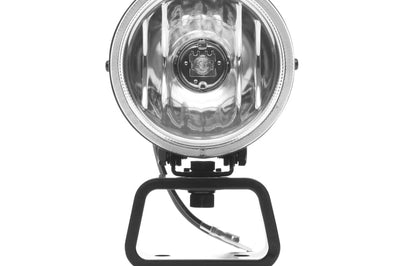 KC HiLiTES Rally 400 4in. Round Halogen Light 55w Spread Beam (Pair Pack System) - Black - Lights