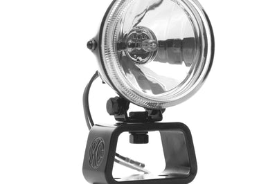 KC HiLiTES Rally 400 4in. Round Halogen Light 55w Spread Beam (Pair Pack System) - Black - Lights