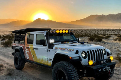 KC HiLiTES SlimLite 6in. LED Light 50w Spot Beam (Pair Pack System) - Black - Lights