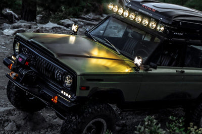 KC HiLiTES SlimLite 6in. LED Light 50w Spot Beam (Pair Pack System) - Black - Lights