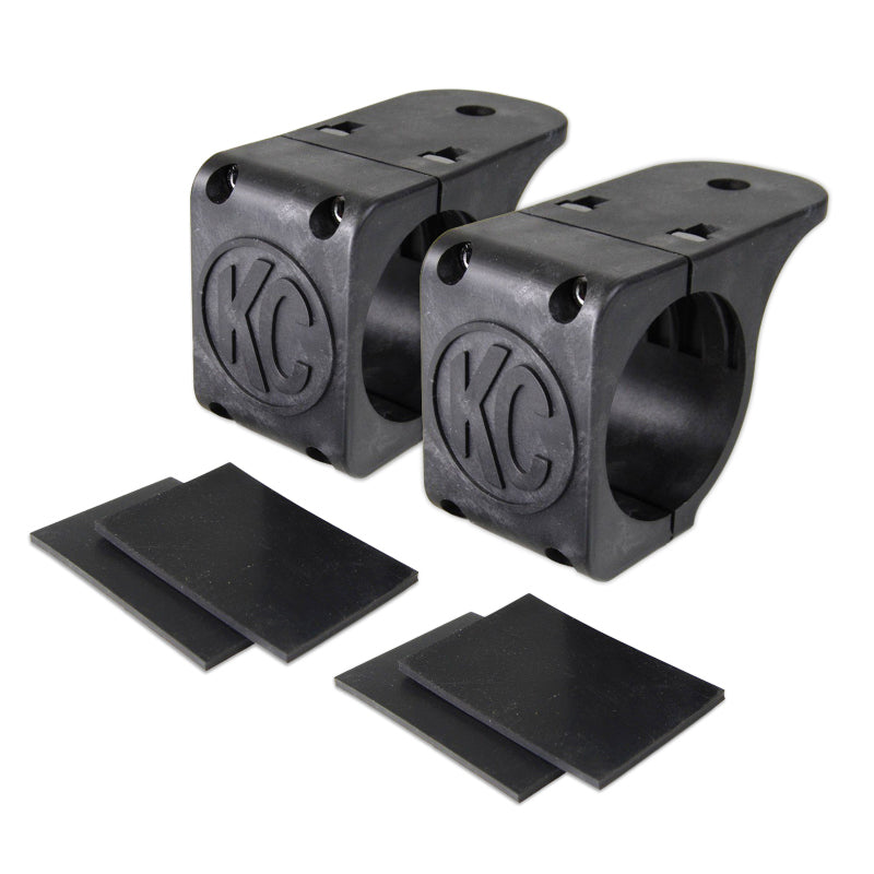 KC HiLiTES Universal Tube Clamp Light Mount Bracket Set / 1.75in. to 2in. Bar (Pair) - Lights