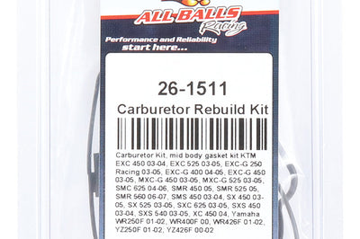 All Balls Keihin Mid Body Carb Kit - Offroad Collection