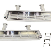Kentrol 01 06 Jeep TJ Side Steps Pair Polished Silver Truck Bed Accessories