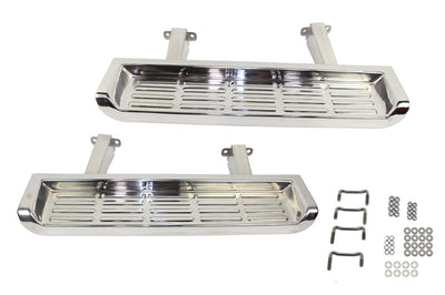 Kentrol 01 06 Jeep TJ Side Steps Pair Polished Silver Truck Bed Accessories