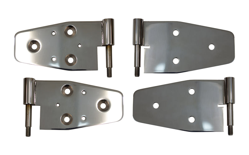 Kentrol 03-06 Jeep Wrangler TJ Door Hinge Set of 4 Pieces Polished - Exterior Styling