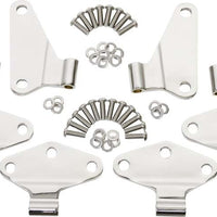 Kentrol 07 18 Jeep Wrangler JK Body Door Hinge Set 8 Pieces 4 Polished Silver Exterior Styling