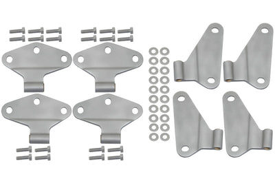 Kentrol 07 18 Jeep Wrangler JK Body Door Hinge Set 8 Pieces 4 Bare Grey Exterior Styling