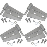 Kentrol 07 18 Jeep Wrangler JK Door Hinge Set 4 Pieces 2 Bare Grey Exterior Styling