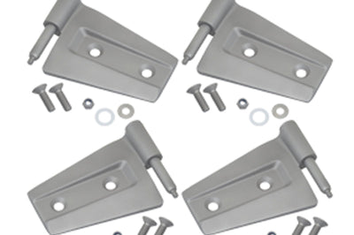 Kentrol 07 18 Jeep Wrangler JK Door Hinge Set 4 Pieces 2 Bare Grey Exterior Styling
