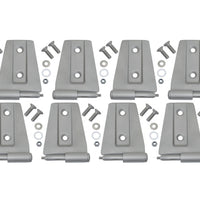 Kentrol 07 18 Jeep Wrangler JK Door Hinge Set 8 Pieces 4 Bare Grey Exterior Styling