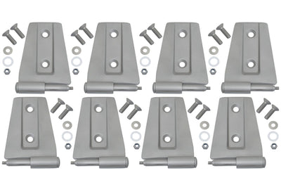 Kentrol 07 18 Jeep Wrangler JK Door Hinge Set 8 Pieces 4 Bare Grey Exterior Styling