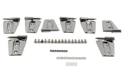 Kentrol 07 18 Jeep Wrangler JK Door Hinge Set 8 Pieces 4 Polished Silver Exterior Styling