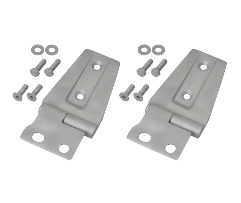Kentrol 07 18 Jeep Wrangler JK Hood Hinge Pair Bare Grey Exterior Styling